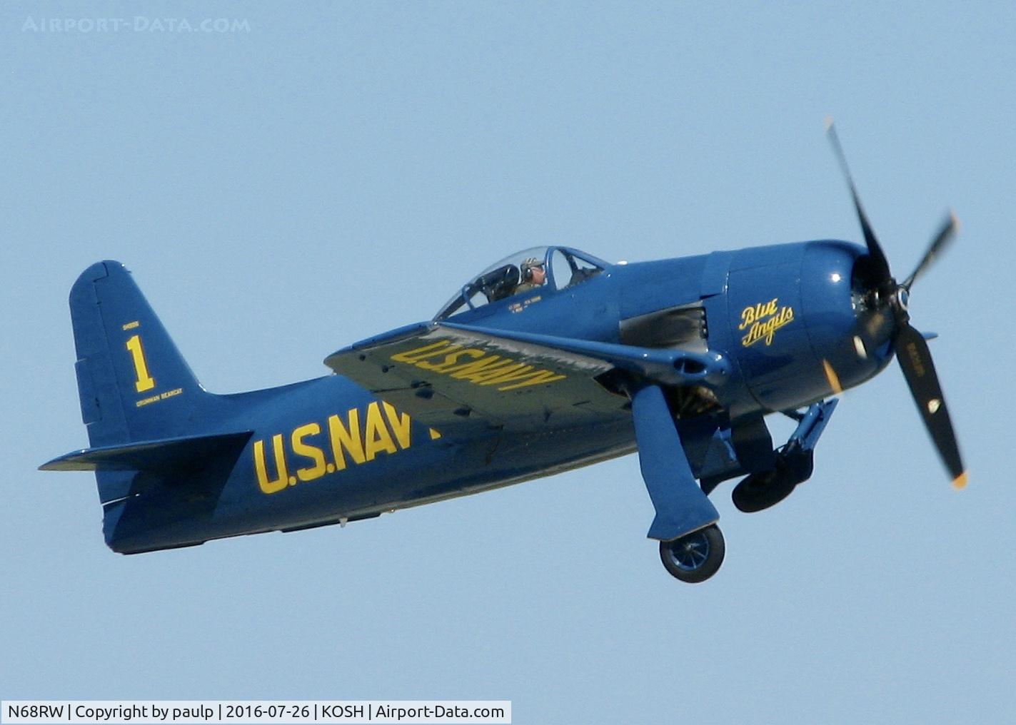 N68RW, 1947 Grumman F8F-2 (G58) Bearcat C/N D.1162, AirVenture 2016.