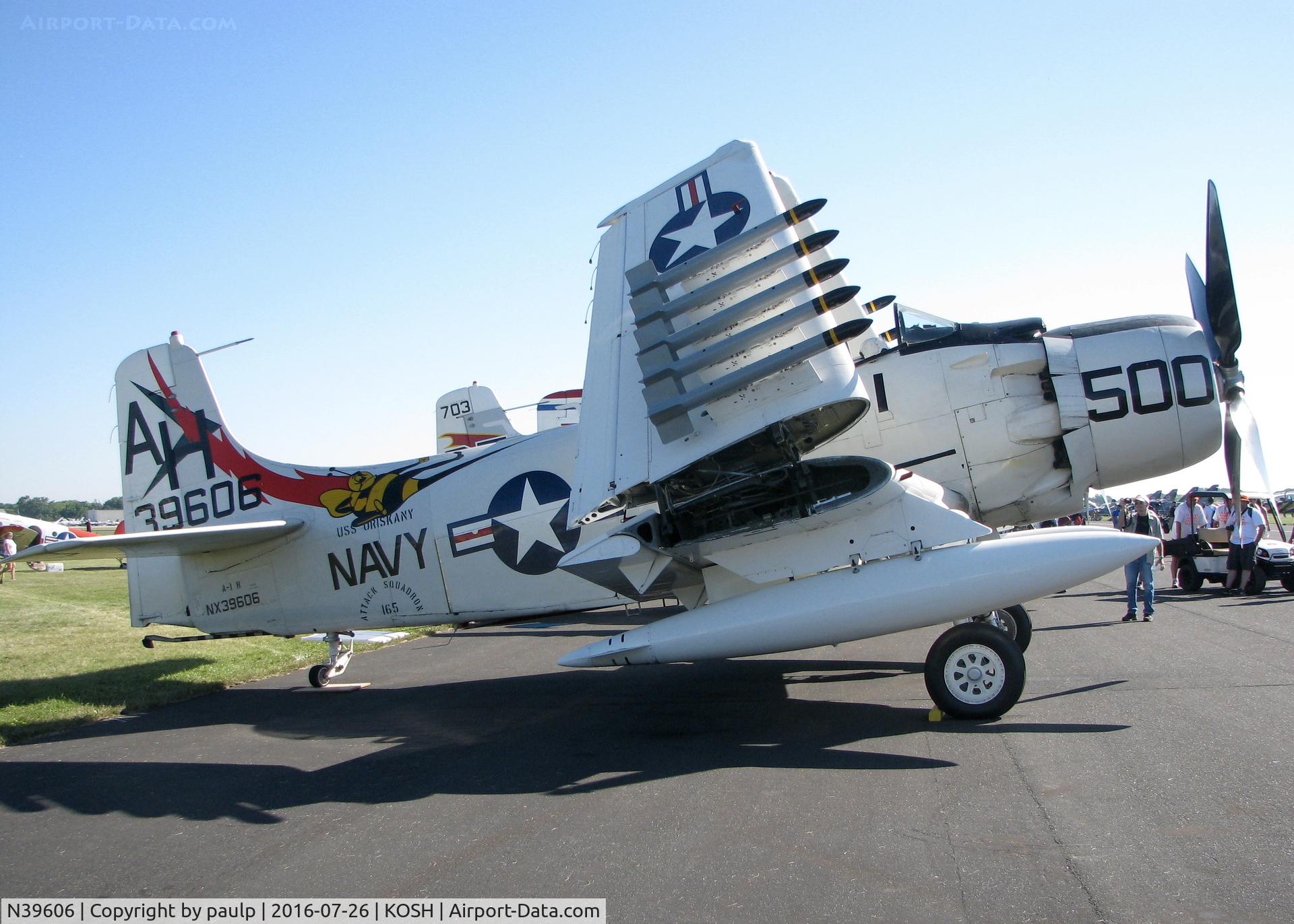 N39606, 1955 Douglas AD-6 Skyraider C/N 10838, AirVenture 2016.
