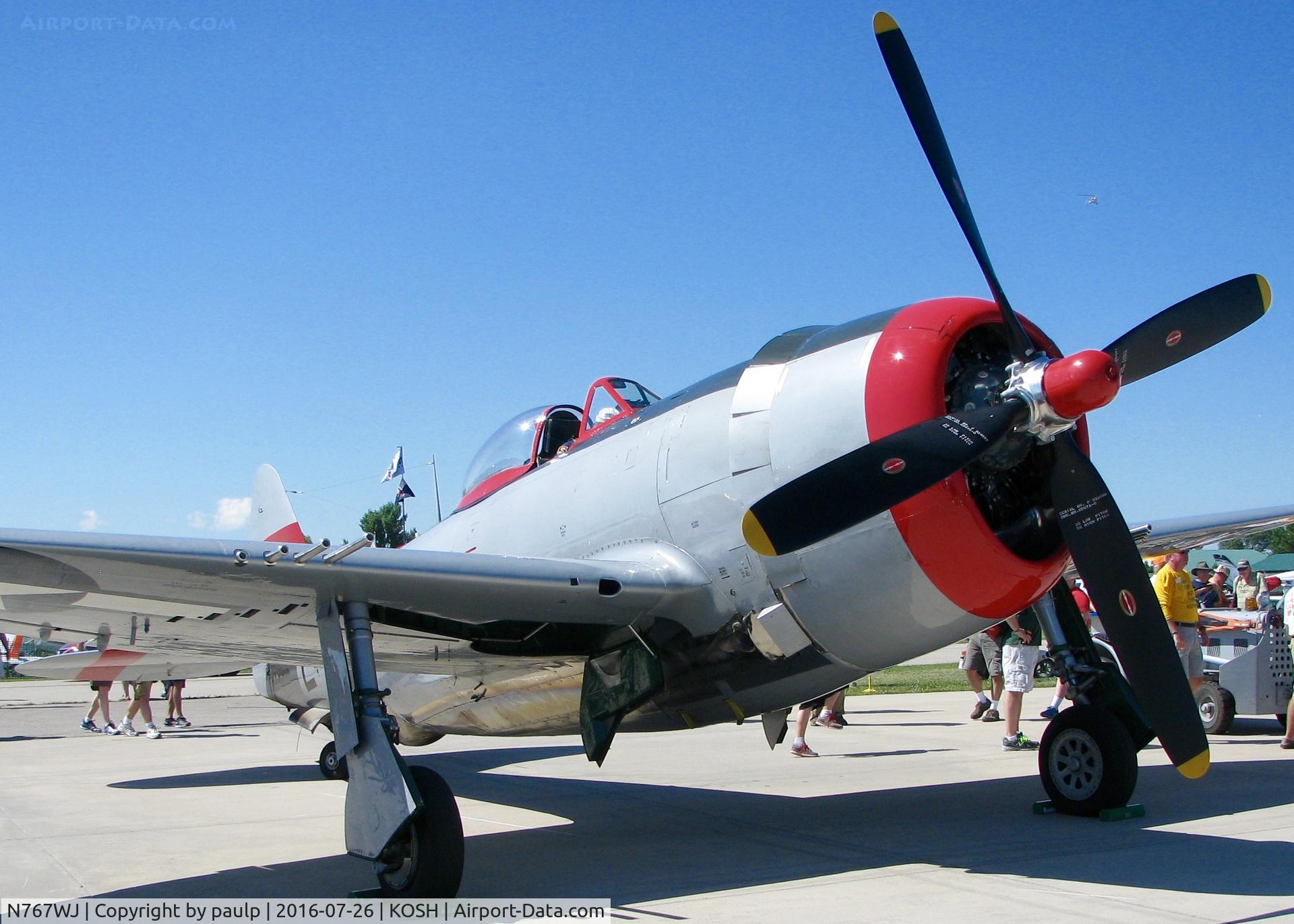 N767WJ, 1944 Republic P-47D Thunderbolt C/N 399-53778 (USAF 44-32817), AirVenture 2016.
