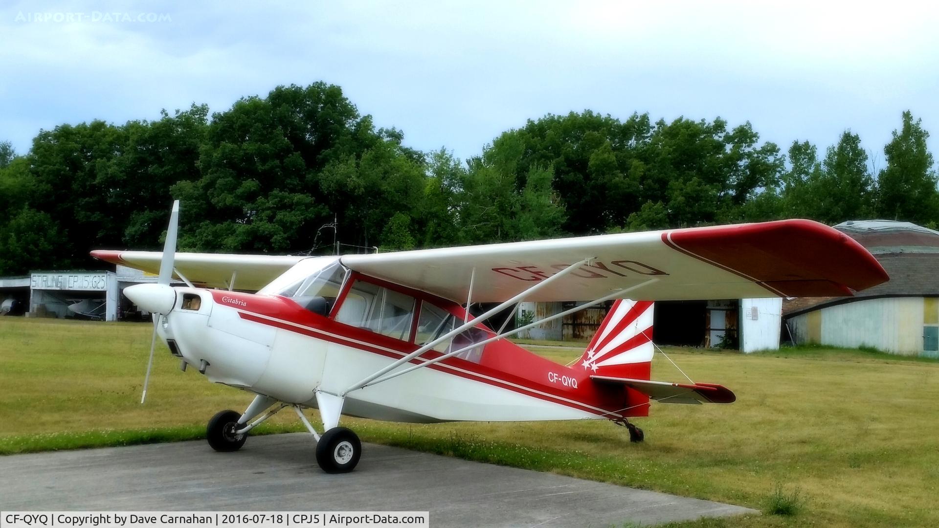 CF-QYQ, 1965 Champion 7ECAX Citabria C/N 128X, Fueled up and ready for flight out of CPJ5 (Stirling, Ontario, Canada)