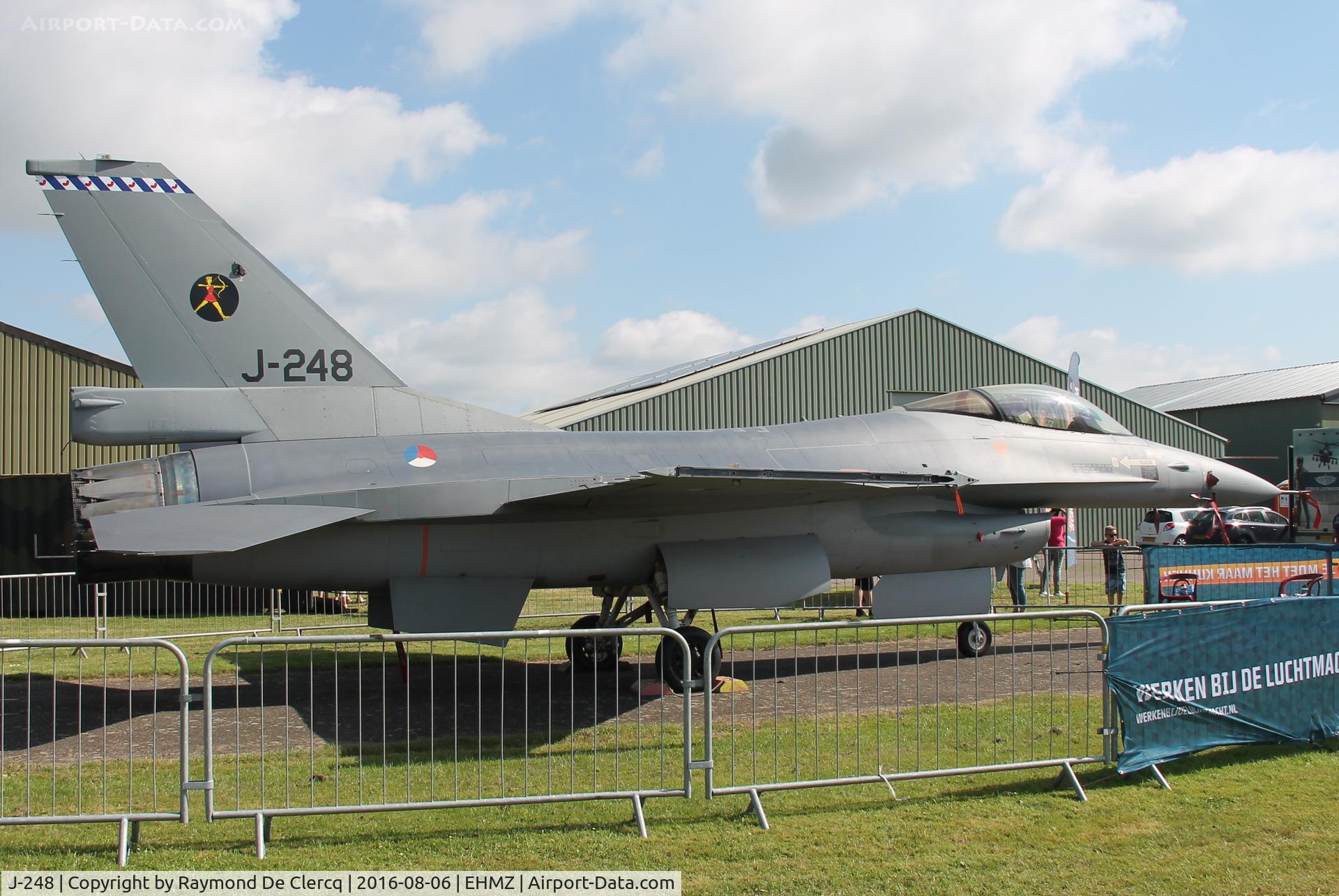 J-248, 1978 Fokker F-16A Fighting Falcon C/N 6D-37, Static display at Midden-Zeeland.