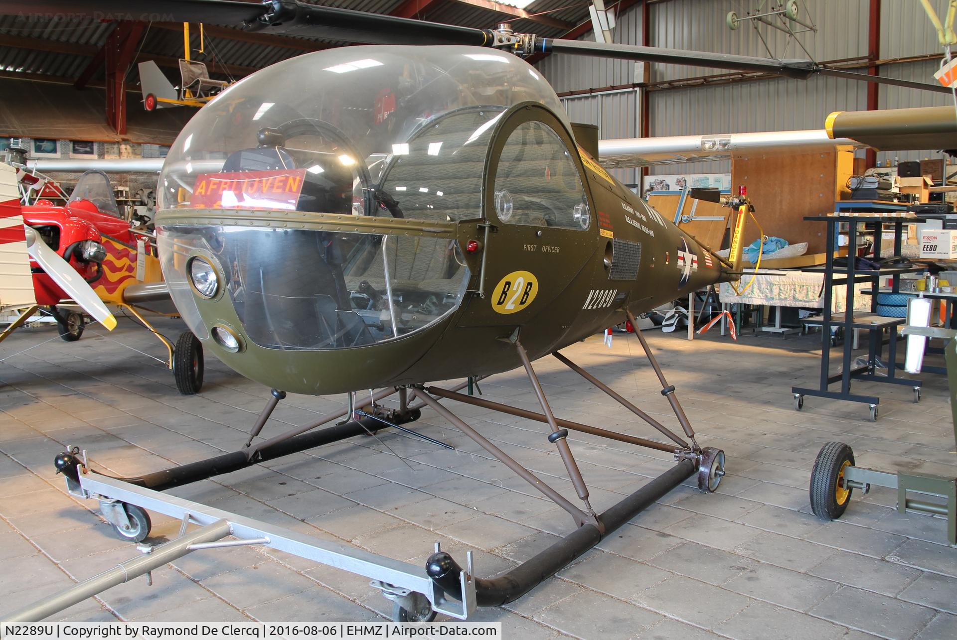 N2289U, 1966 Brantly B-2B C/N 460, Gyrocopter museum at Midden-Zeeland.