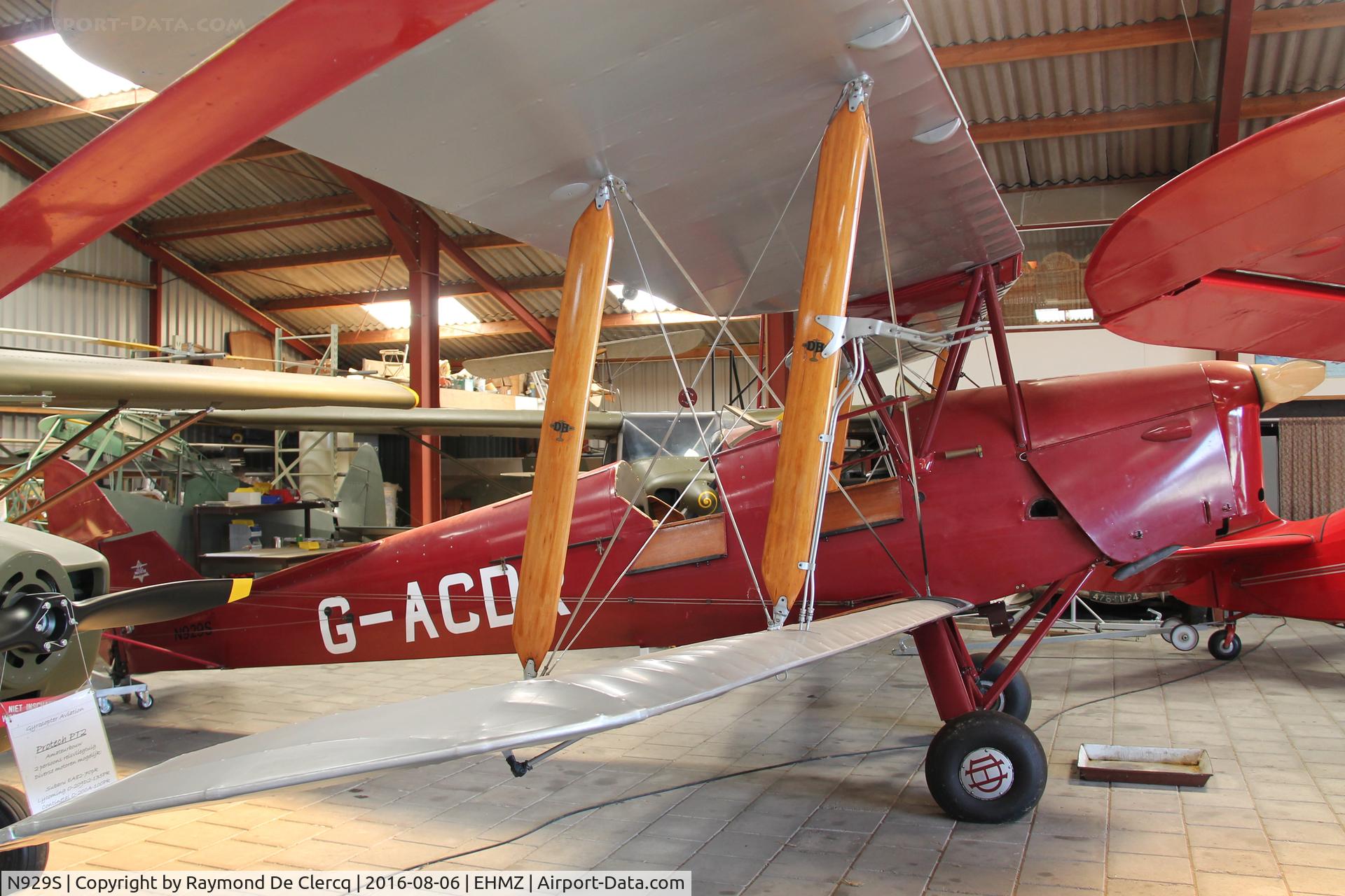 N929S, 1943 De Havilland DH-82A Tiger Moth II Tiger Moth II C/N 84887, Gyrocopter & old aircraft museum.