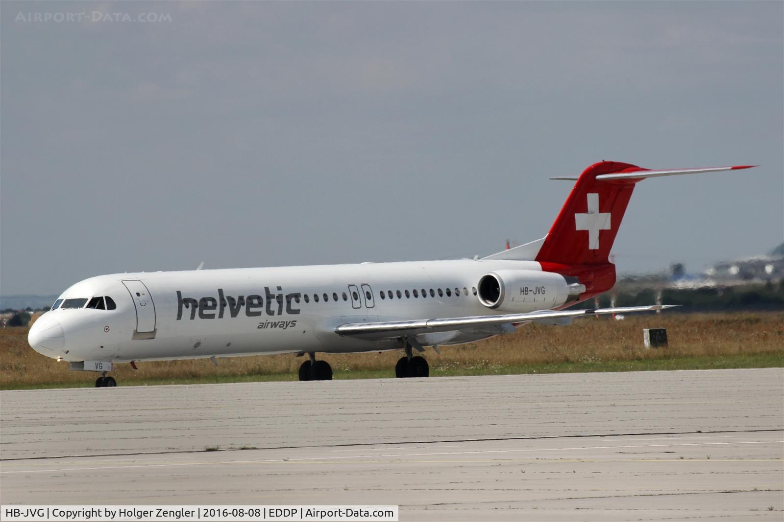 HB-JVG, 1993 Fokker 100 (F-28-0100) C/N 11478, On taxi to rwy 26L....