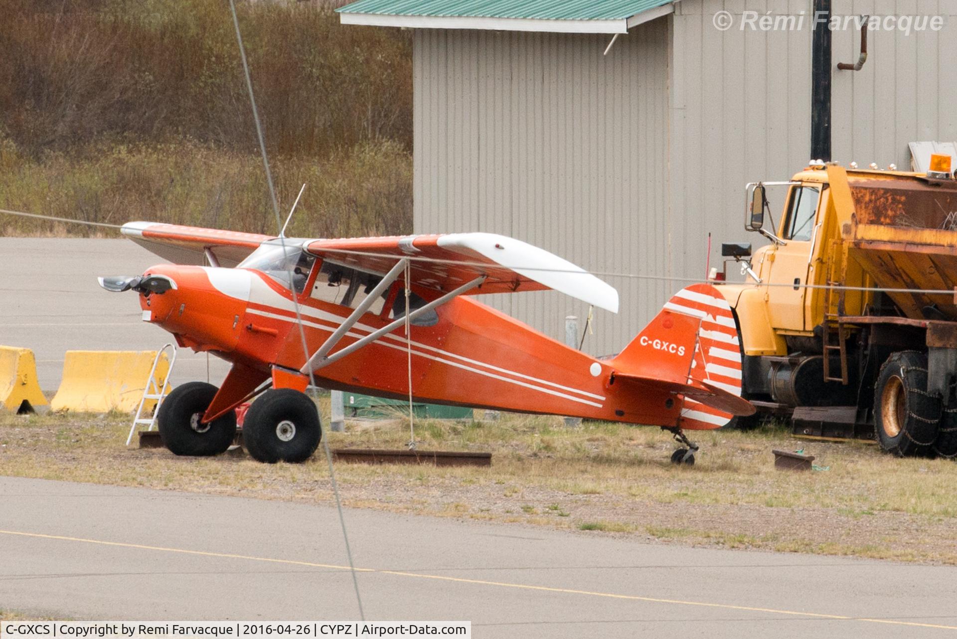 C-GXCS, 1952 Piper PA-20-135 Pacer C/N 20-932, Parked by airport maintenance shed. Shot from Highway 16.