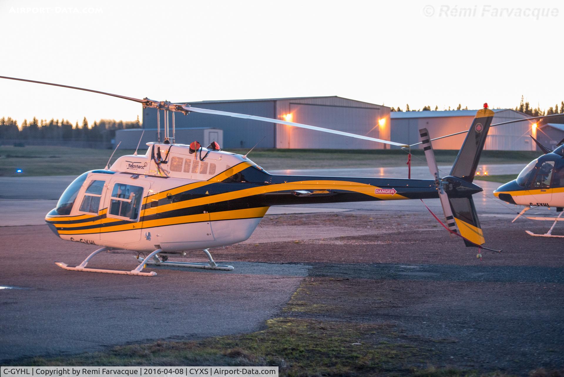 C-GYHL, 1975 Bell 206B JetRanger III C/N 1702, Parked south of main terminal