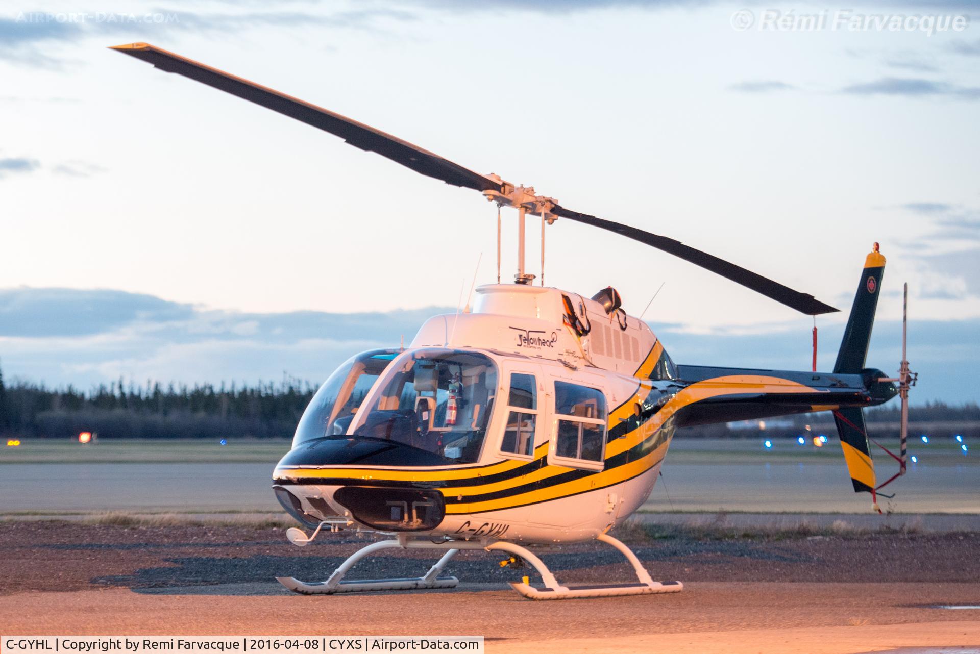 C-GYHL, 1975 Bell 206B JetRanger III C/N 1702, Parked south of main terminal