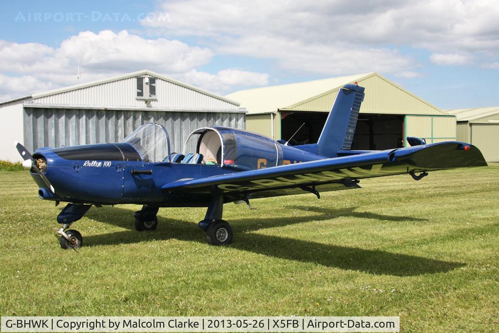 G-BHWK, 1967 Morane-Saulnier MS-880B Rallye Club C/N 870, Morane-Saulnier MS-880B Rallye Club, Fishburn Airfield, May 26th 2013.
