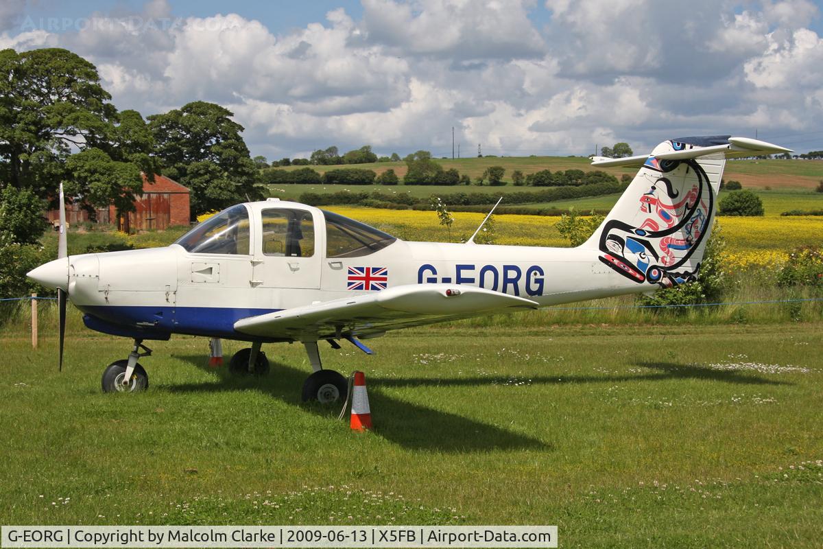 G-EORG, 1978 Piper PA-38-112 Tomahawk Tomahawk C/N 38-78A0427, Piper PA-38-112 Tomahawk at Fishburn Airfield on June 13th 2009. British Airways 'World Tails' livery - 'Whale Rider', ex BA Flying Club aircraft.