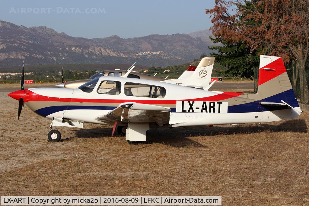 LX-ART, 1991 Mooney M20M TLS Bravo C/N 27-0098, Parked
