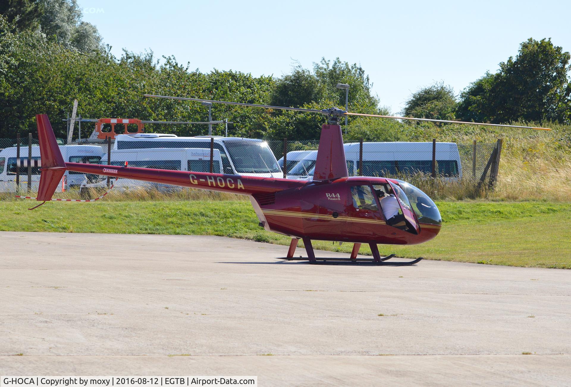 G-HOCA, 2008 Robinson R44 Raven II C/N 12388, Robinson R44 Raven II at Wycombe Air Park.