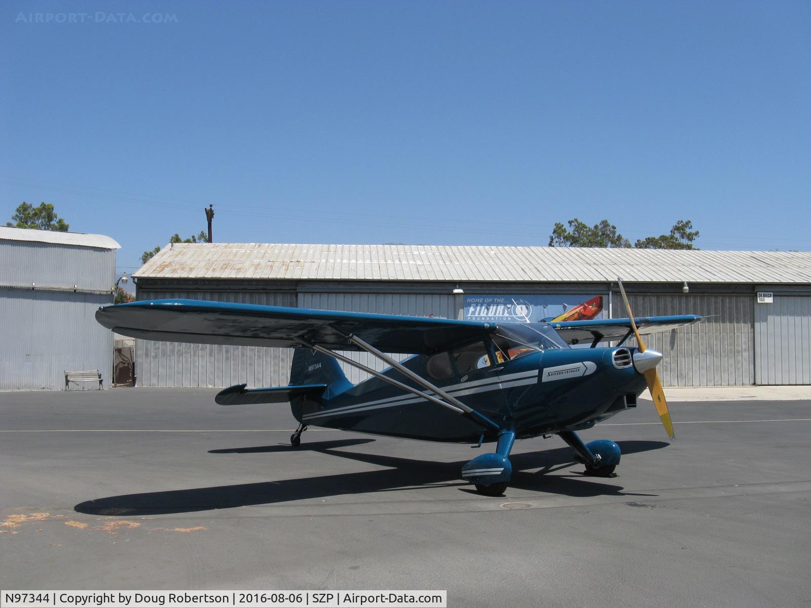 N97344, 1946 Universal Stinson 108 Voyager C/N 108-344, 1946 Universal Stinson 108 VOYAGER, Franklin 6A4165 165 Hp