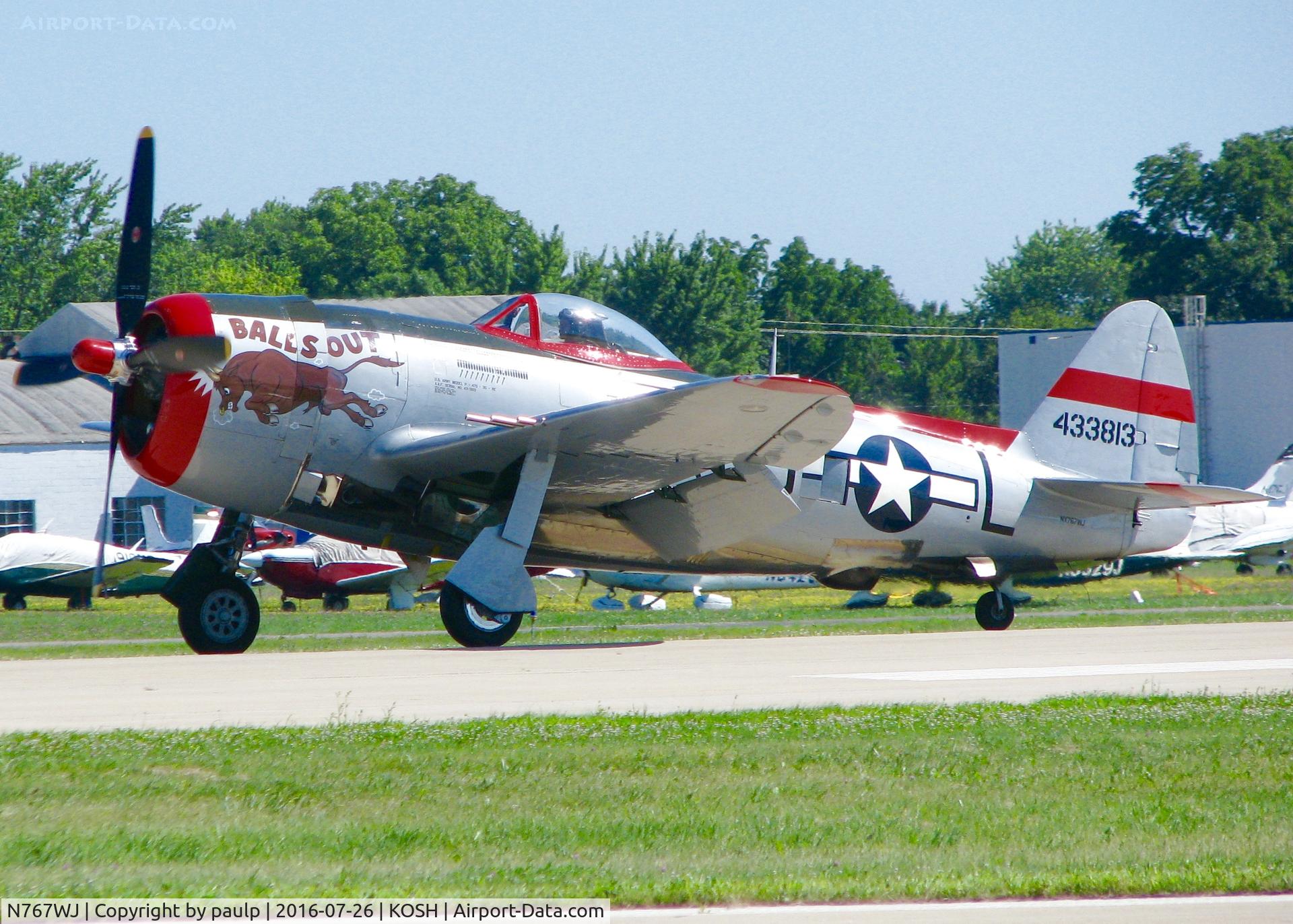 N767WJ, 1944 Republic P-47D Thunderbolt C/N 399-53778 (USAF 44-32817), AirVenture 2016.