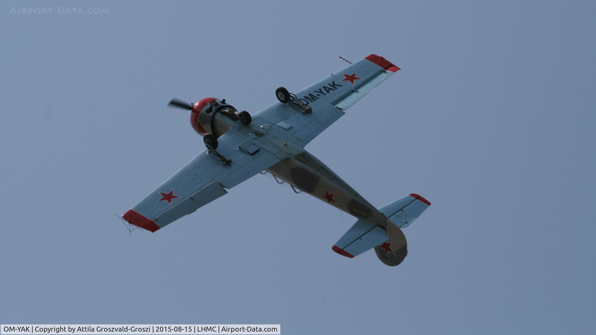 OM-YAK, 1996 Yakovlev (Aerostar) Yak-52 C/N 9611910, Miskolc Airport - Airshow 2015 - demonstration flights