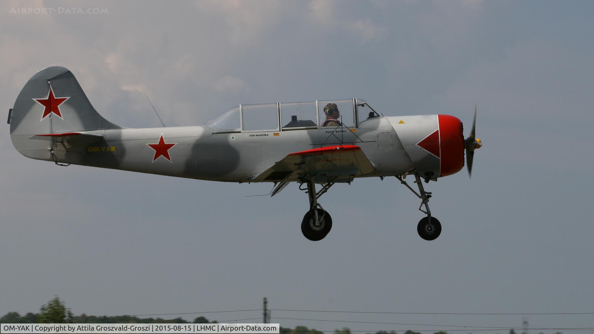OM-YAK, 1996 Yakovlev (Aerostar) Yak-52 C/N 9611910, Miskolc Airport - Airshow 2015 - demonstration flights