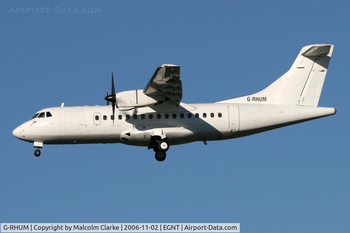 G-RHUM, 1991 ATR 42-300 C/N 238, ATR 42-300 on approach to 25 at Newcastle Airport, November 2nd 2006.