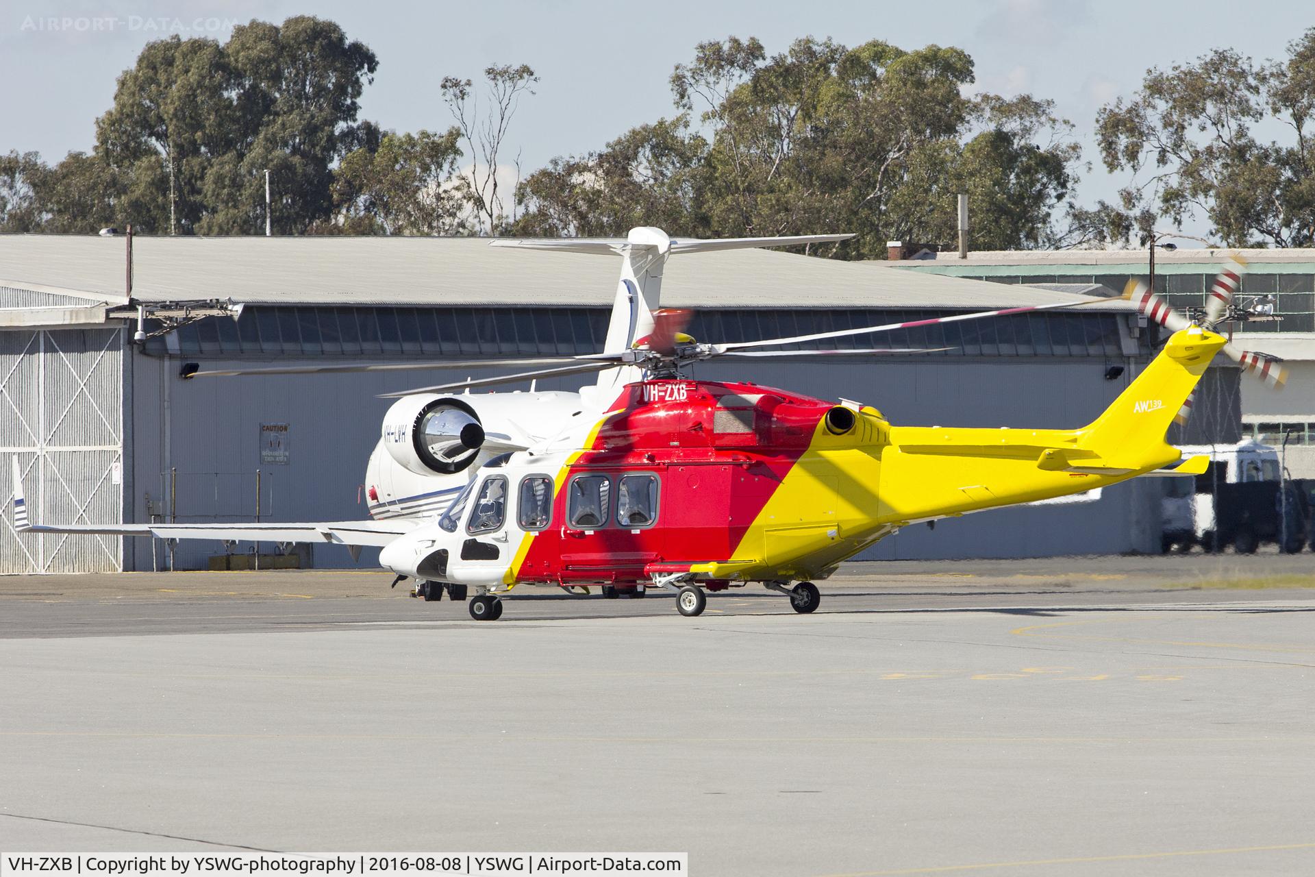 VH-ZXB, 2016 AgustaWestland AW-139 C/N 31733, Hunter Region SLSA Helicopter Rescue Service Limited (VH-ZXB) Finmeccanica S.P.A AW139 at Wagga Wagga Airport.