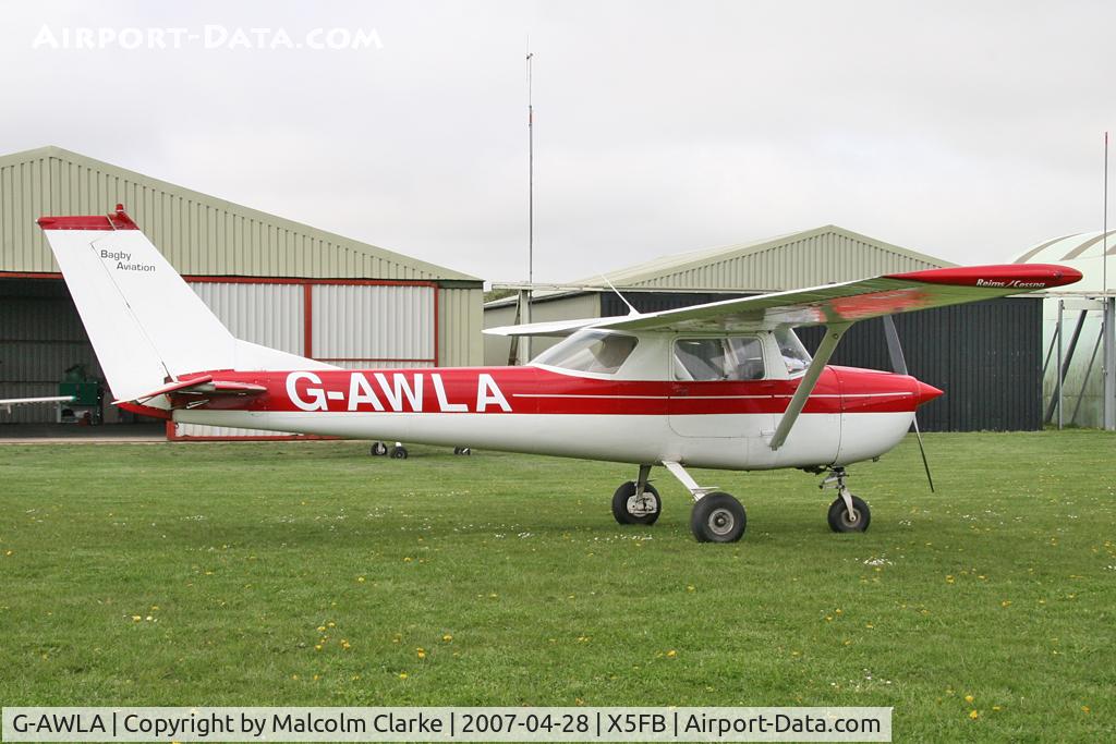 G-AWLA, 1968 Reims F150H C/N 0269, Reims F150H at Fishburn Airfield in April 28th 2007.