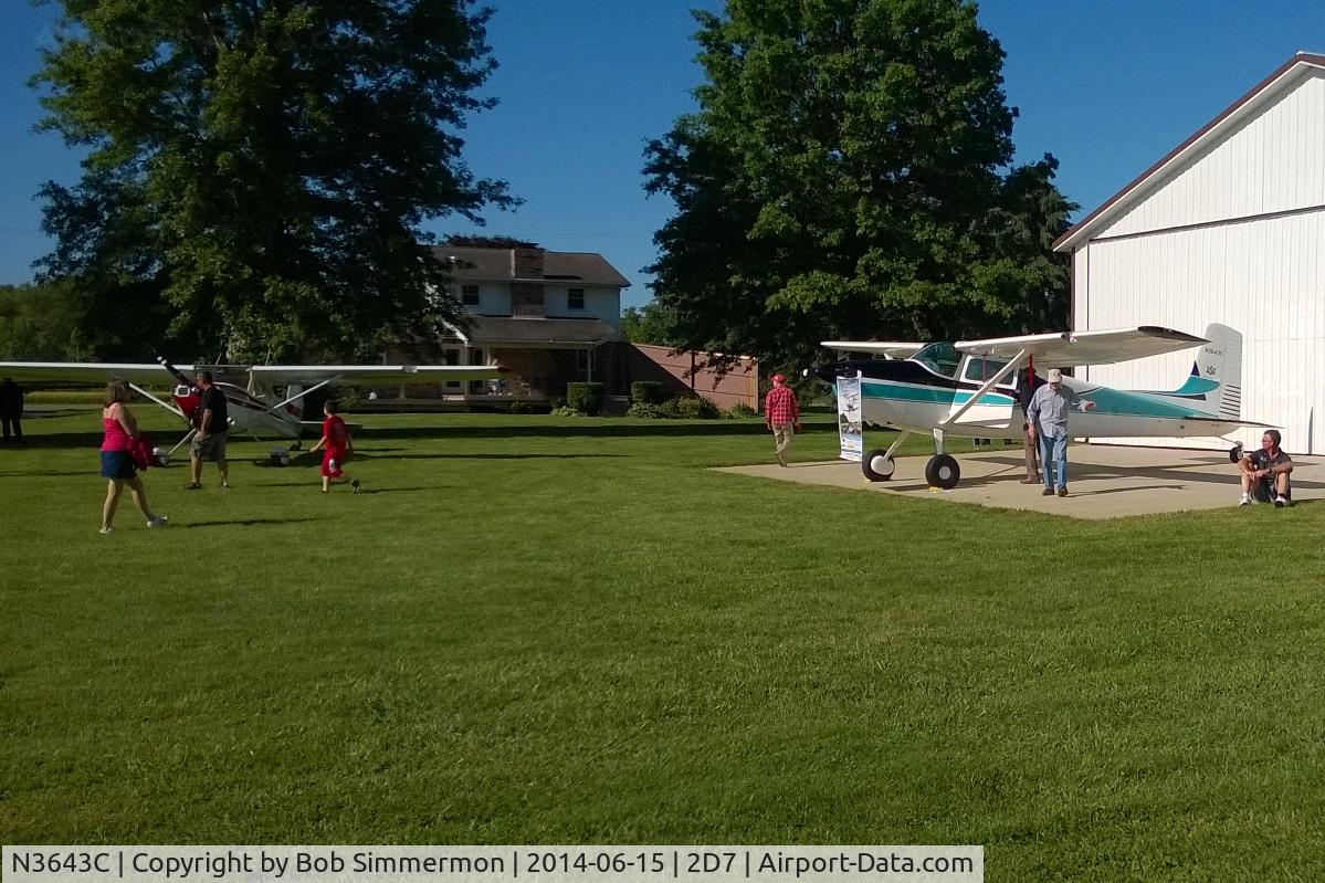 N3643C, Cessna 180 C/N 31141, Father's Day fly-in at Beach City, Ohio