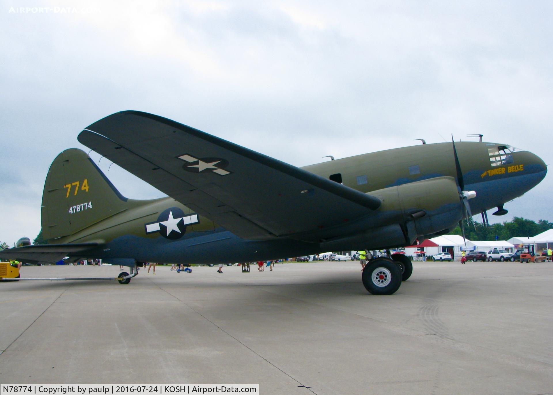N78774, 1944 Curtiss C-46F Commando C/N 22597, AirVenture 2016.