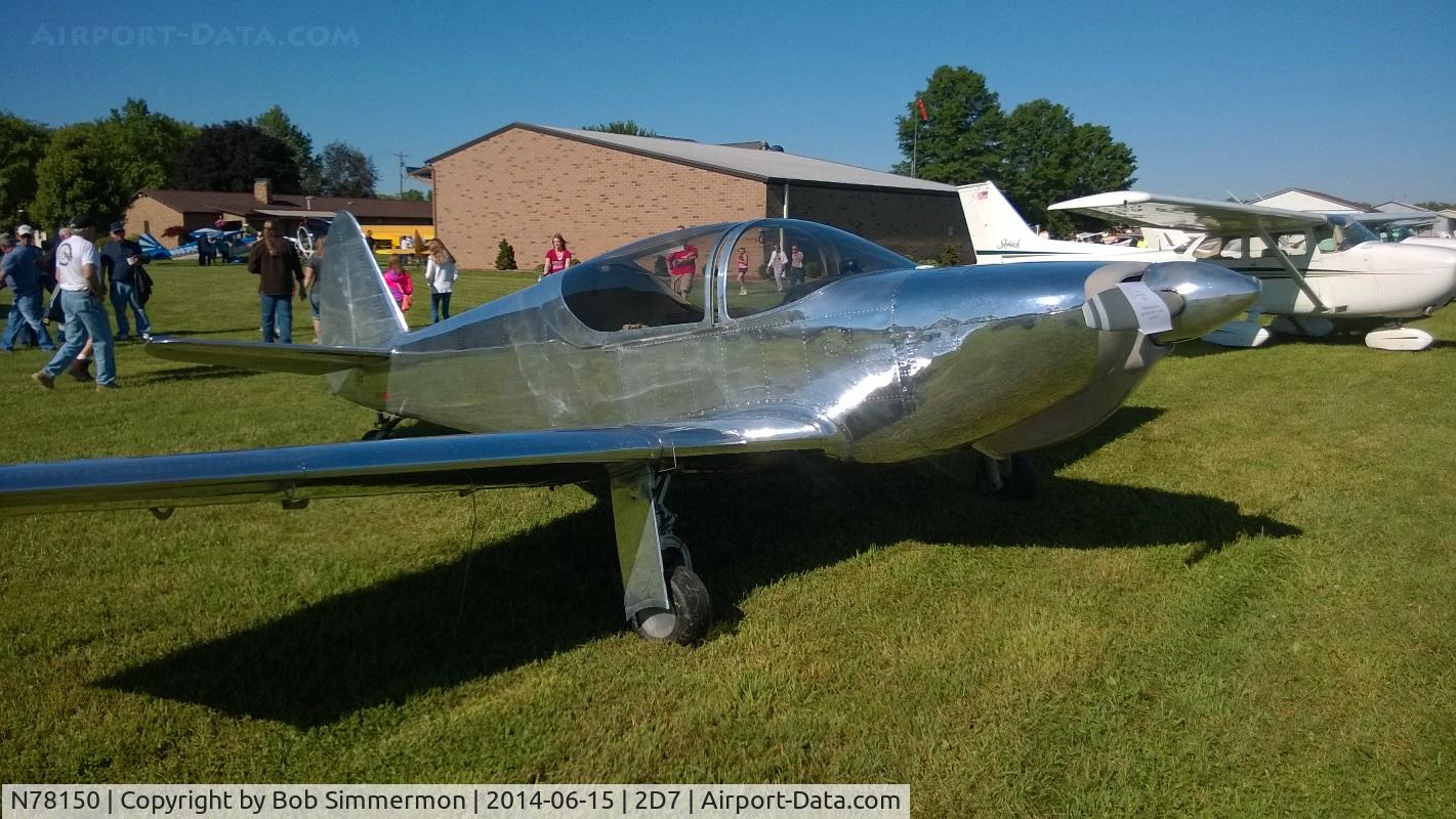 N78150, 1946 Globe GC-1B Swift C/N 2150, Father's Day fly-in at Beach City, Ohio