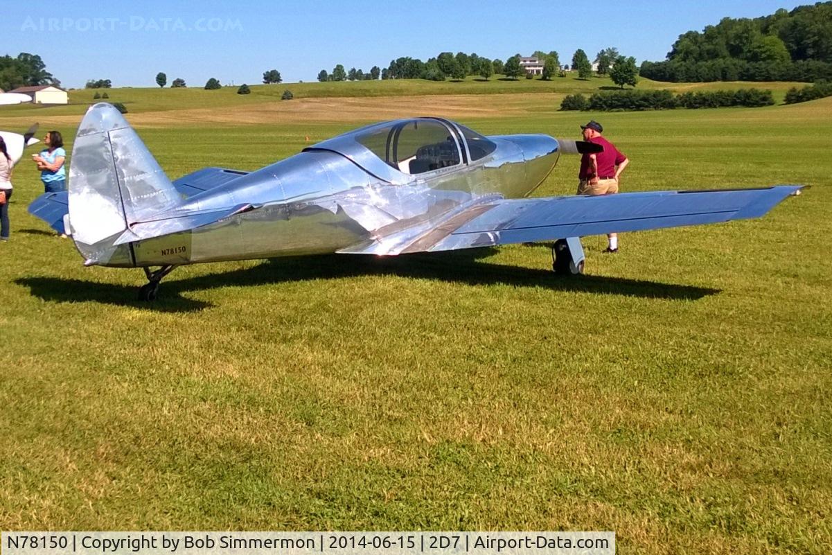 N78150, 1946 Globe GC-1B Swift C/N 2150, Father's Day fly-in at Beach City, Ohio