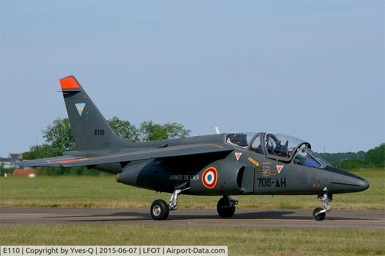 E110, Dassault-Dornier Alpha Jet E C/N E110, Dassault-Dornier Alpha Jet E (705-AH), Taxiing to parking area, Tours Air Base 705 (LFOT-TUF) Open day 2015