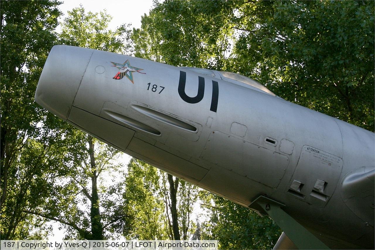 187, Dassault MD-450 Ouragan C/N 187, Dassault MD-450 Ouragan, Preserved at Tours-St Symphorien Air Base 705 (LFOT-TUF)