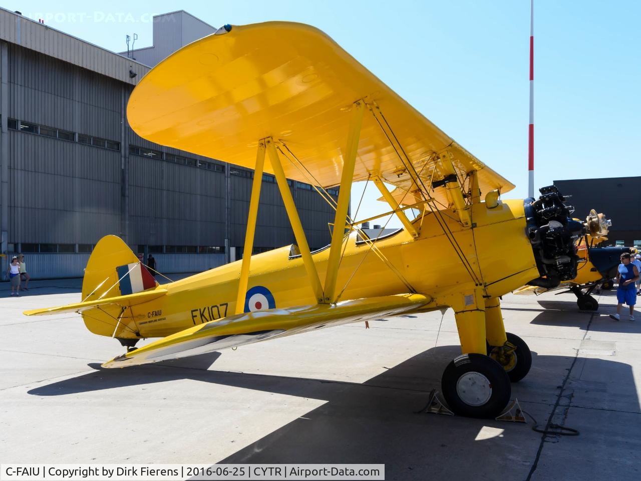 C-FAIU, Boeing PT-17 Kaydet (A75N1) C/N 75-2180, On static display.
