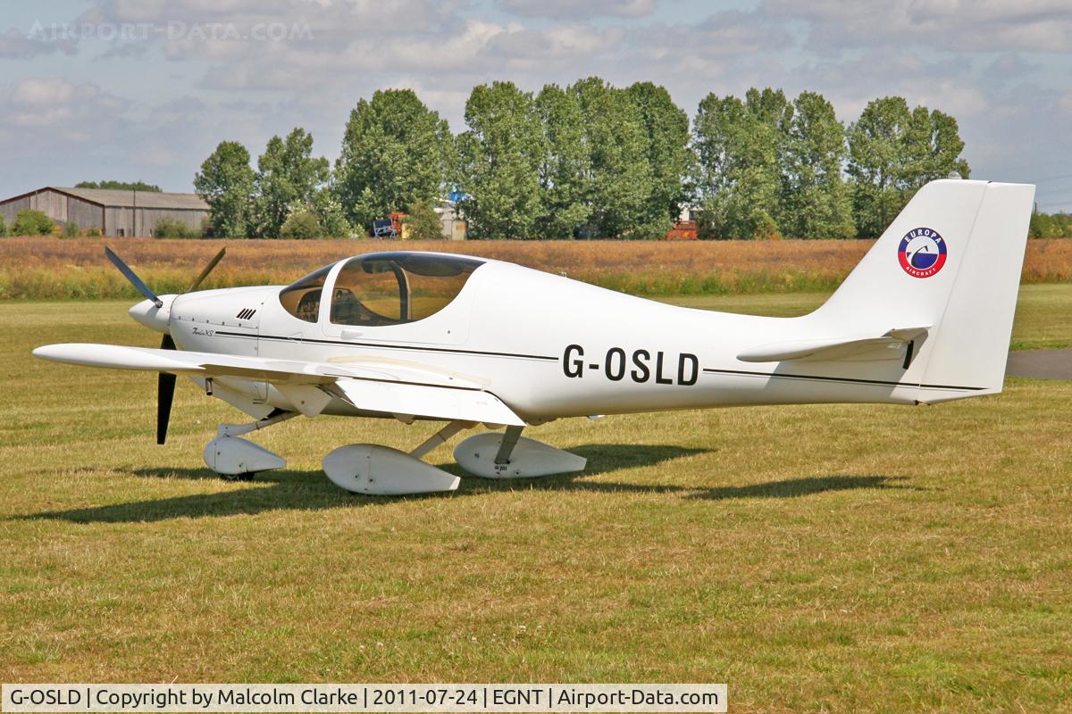 G-OSLD, 2000 Europa XS Tri-Gear C/N PFA 247-13641, Europa XS at The Real Aeroplane Company's Wings & Wheels Weekend, Breighton Airfield, July 24th 2011.