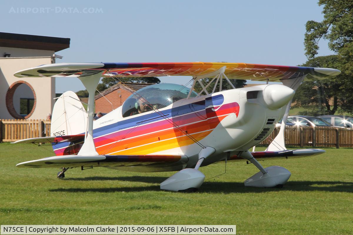 N75CE, 1991 Christen Eagle II C/N GA0032, Christen Eagle II, a resident at Fishburn Airfield, September 6th 2015.