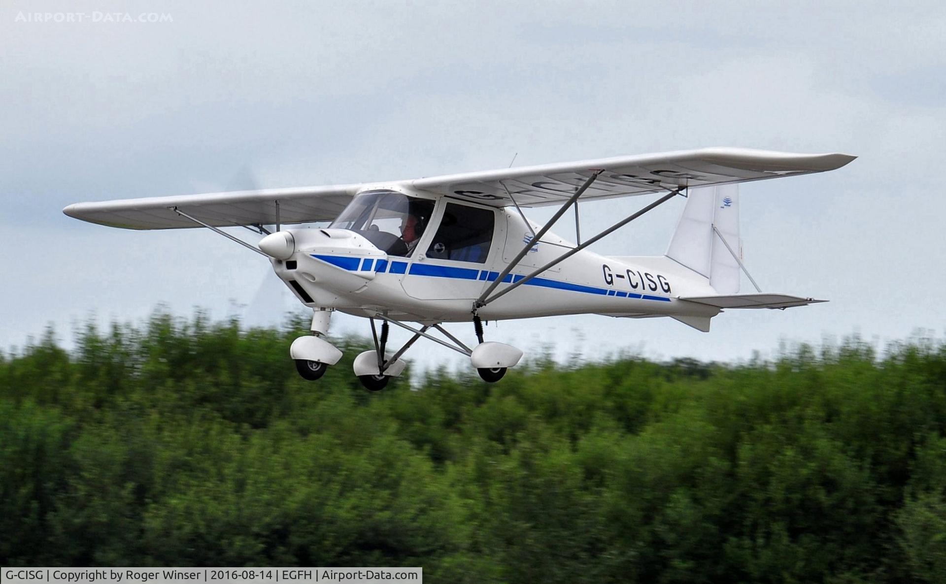 G-CISG, 2015 Comco Ikarus C42 FB80 C/N 1506-7397, Visiting Ikarus C42 departing Runway 22.