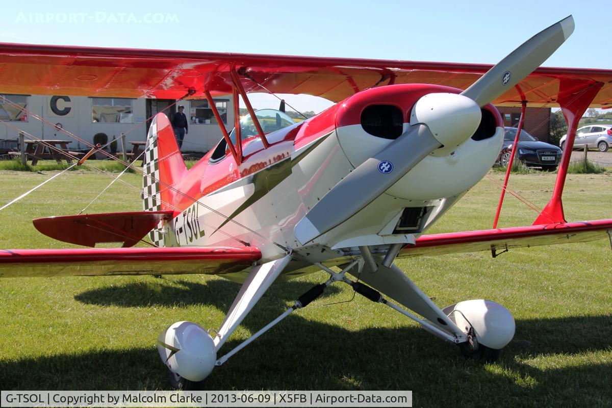 G-TSOL, 1991 EAA Acro Sport I C/N PFA 072-11391, EAA Acro Sport I, a Fishburn Airfield resident, June 9th 2013.