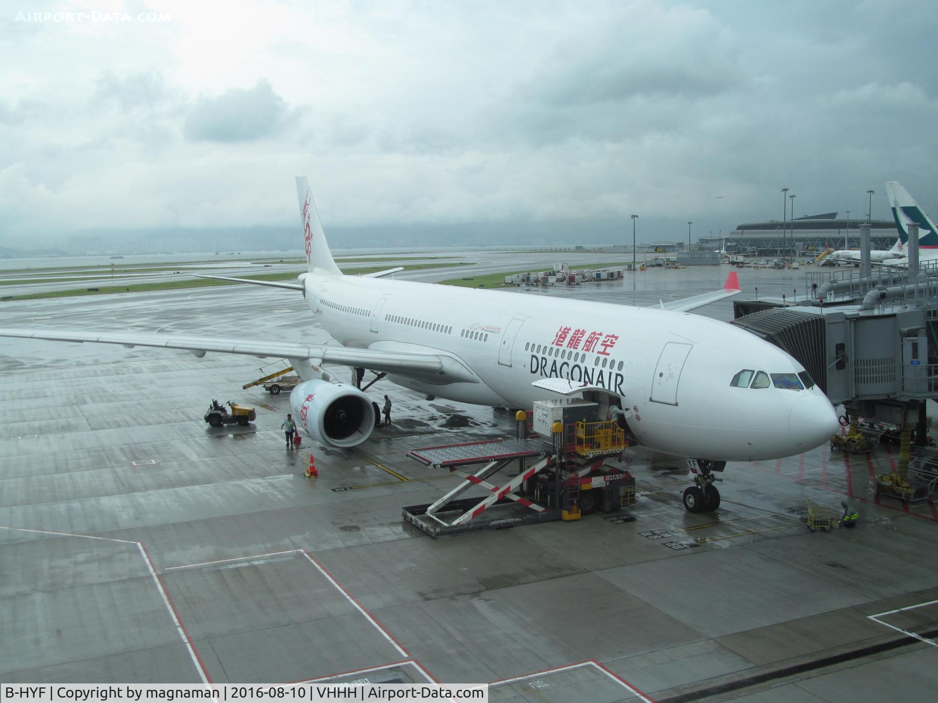 B-HYF, Airbus A330-342 C/N 234, on stand at VHHH