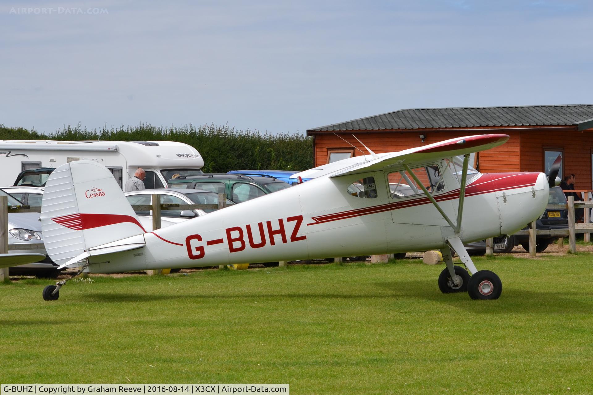 G-BUHZ, 1948 Cessna 120 C/N 14950, Parked at Northrepps.