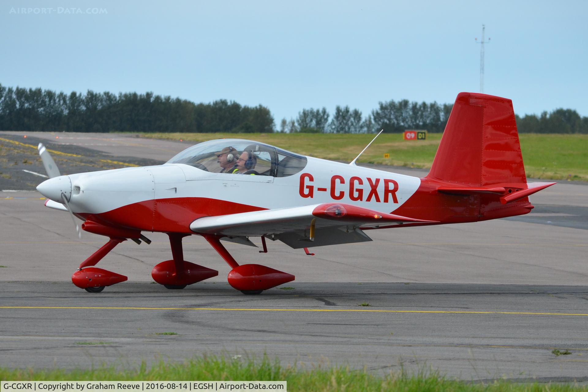 G-CGXR, 2013 Vans RV-9A C/N PFA 320-14371, Just landed at Norwich.