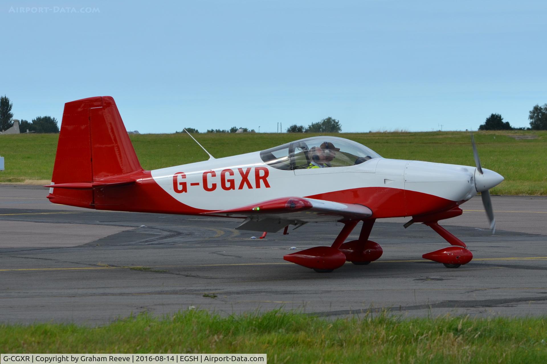 G-CGXR, 2013 Vans RV-9A C/N PFA 320-14371, Departing from Norwich.