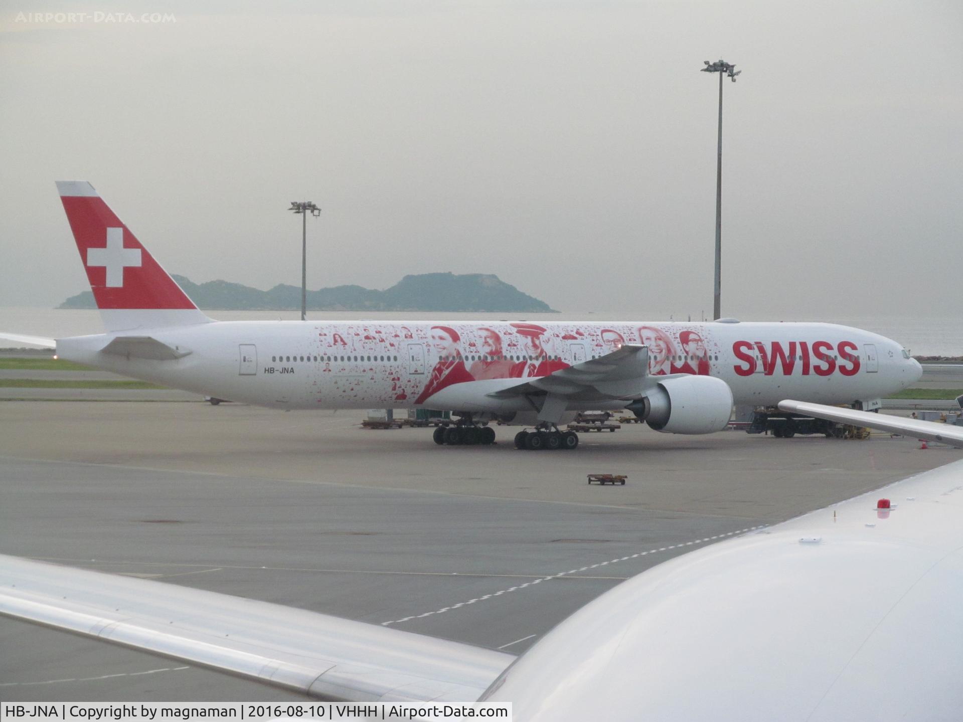HB-JNA, 2015 Boeing 777-3DE/ER C/N 44582, on remote area