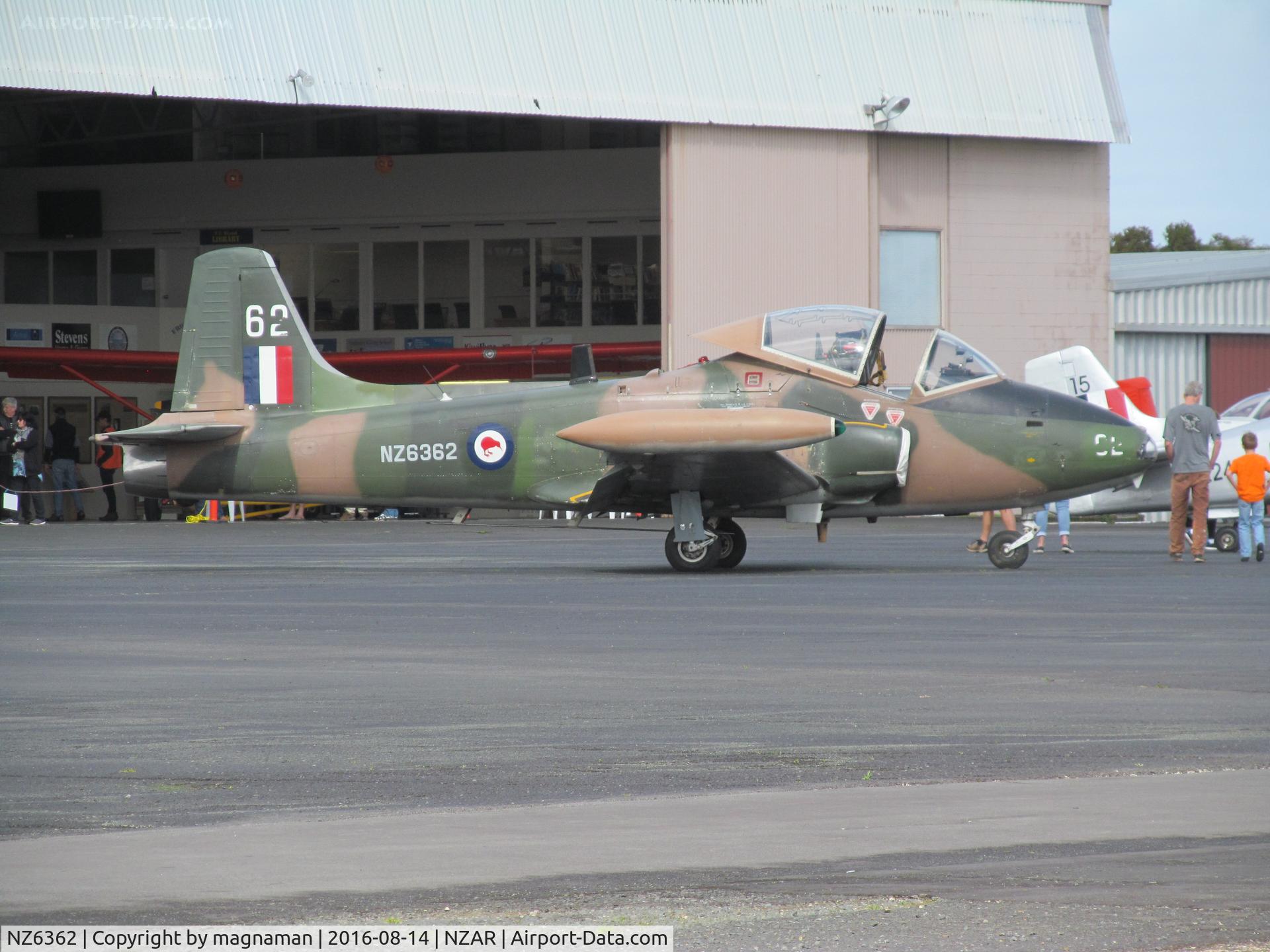 NZ6362, 1972 BAC 167 Strikemaster Mk.88 C/N 302, on apron at ardmore