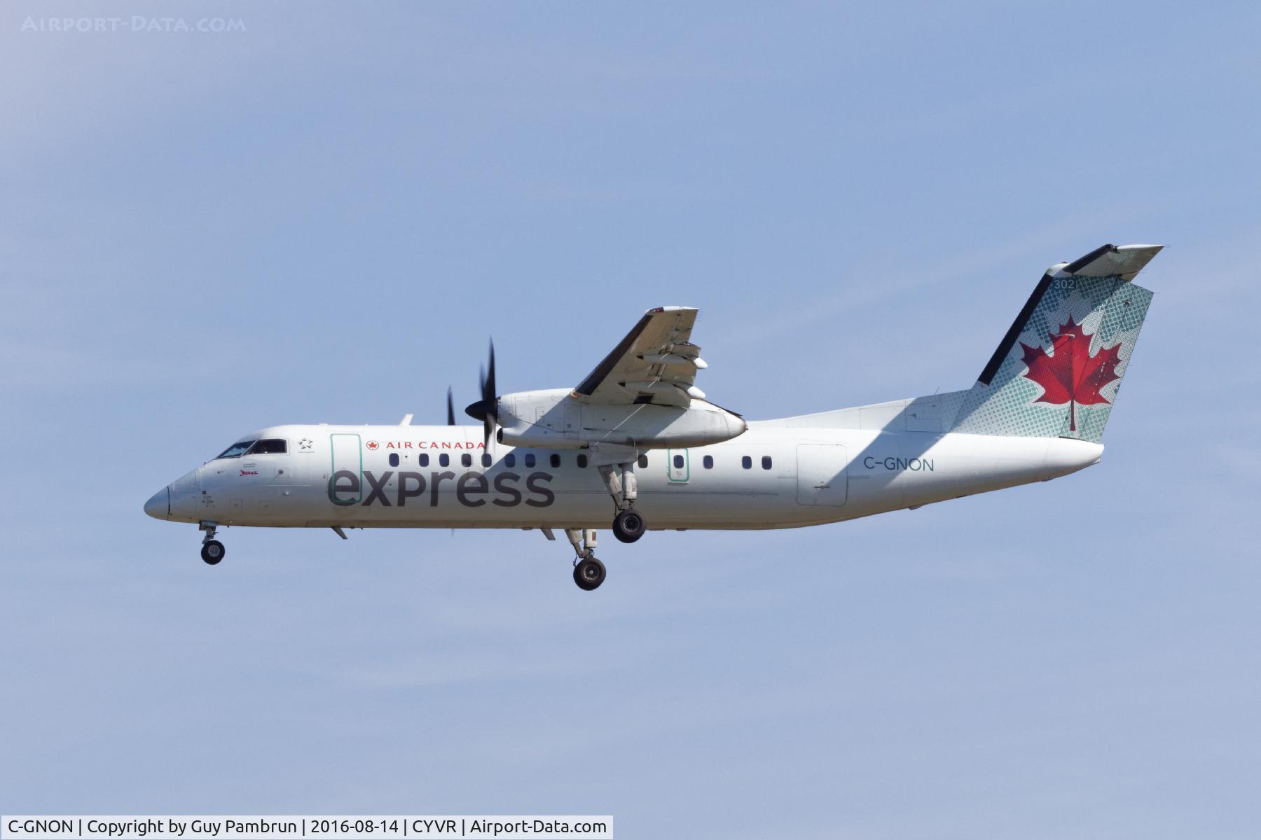 C-GNON, 1989 De Havilland Canada DHC-8-301 Dash 8 C/N 137, Landing
