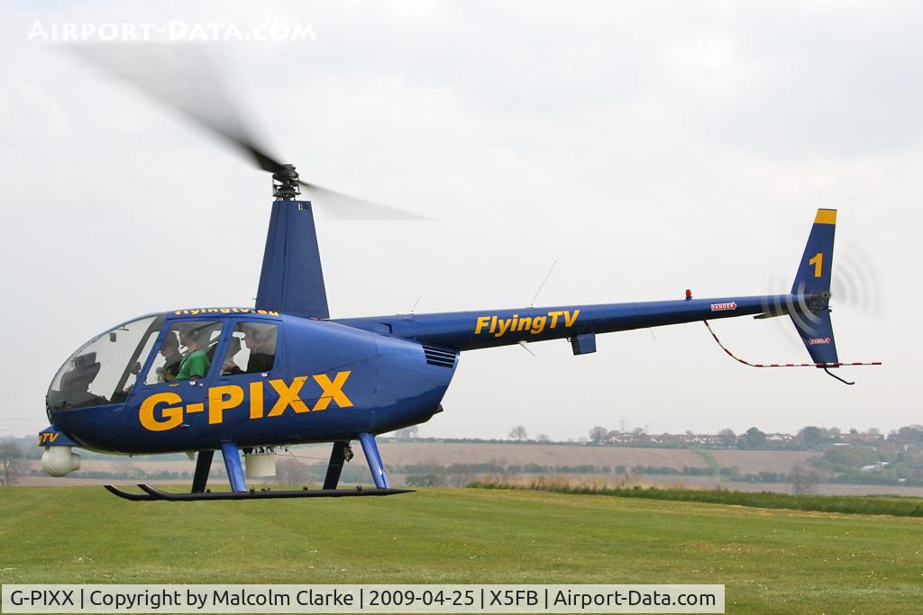 G-PIXX, 2004 Robinson R44 Raven II C/N 10263, Robinson R44 II, Fishburn Airfield, April 2009.