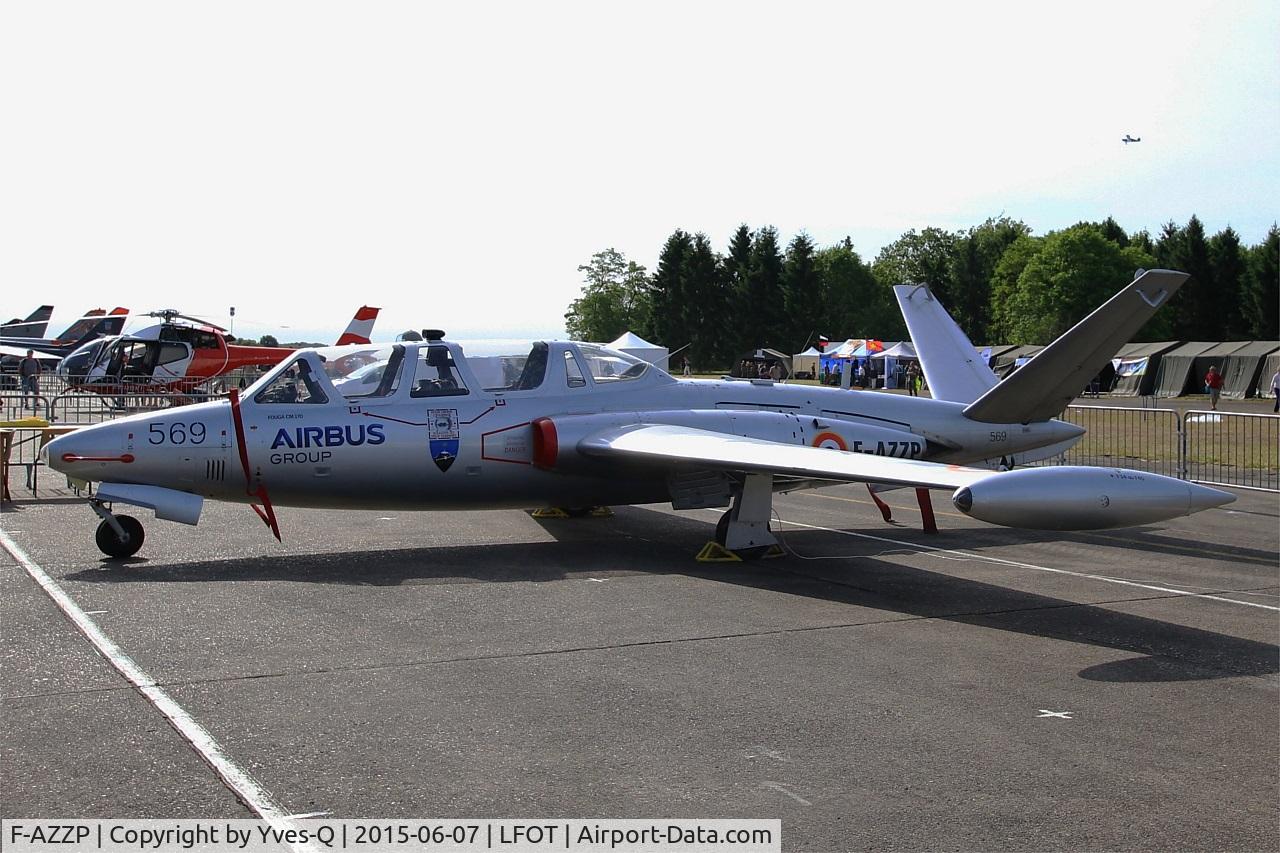 F-AZZP, 1966 Fouga CM-170R Magister C/N 569, Fouga CM-170R Magister, Static display, Tours-St Symphorien Air Base 705 (LFOT-TUF) Open day 2015