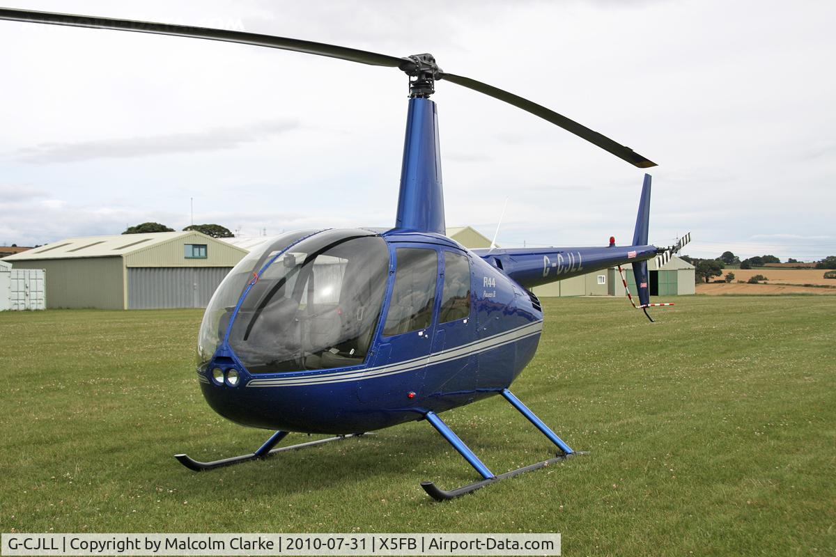 G-CJLL, 2007 Robinson R44 Raven II C/N 11588, Robinson R44 Raven ll at Fishburn Airfield in July 31st 2010.