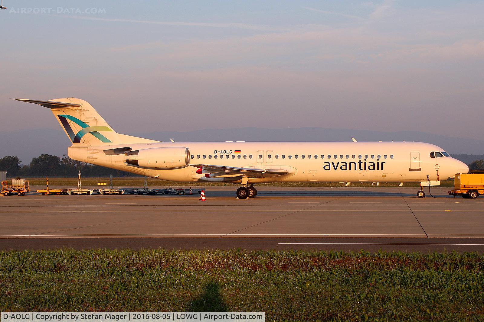 D-AOLG, 1993 Fokker 100 (F-28-0100) C/N 11452, Avanti Air Fokker 100 @GRZ
