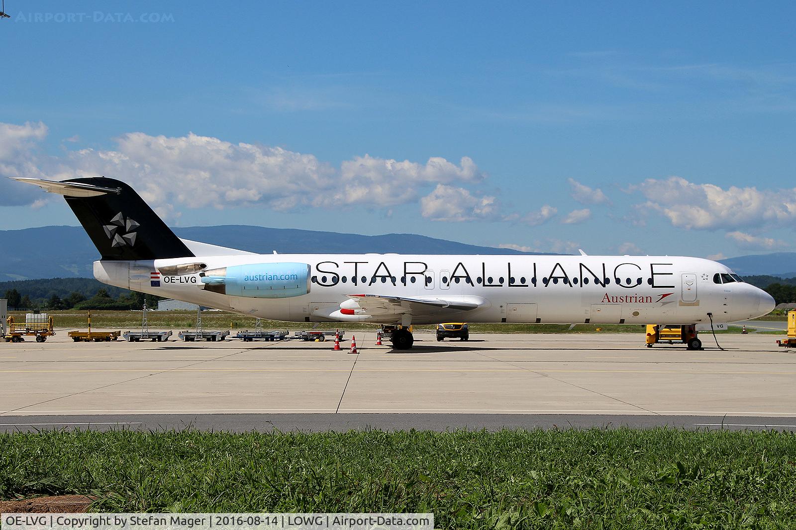 OE-LVG, 1994 Fokker 100 (F-28-0100) C/N 11520, Austrian Fokker 100 @GRZ 