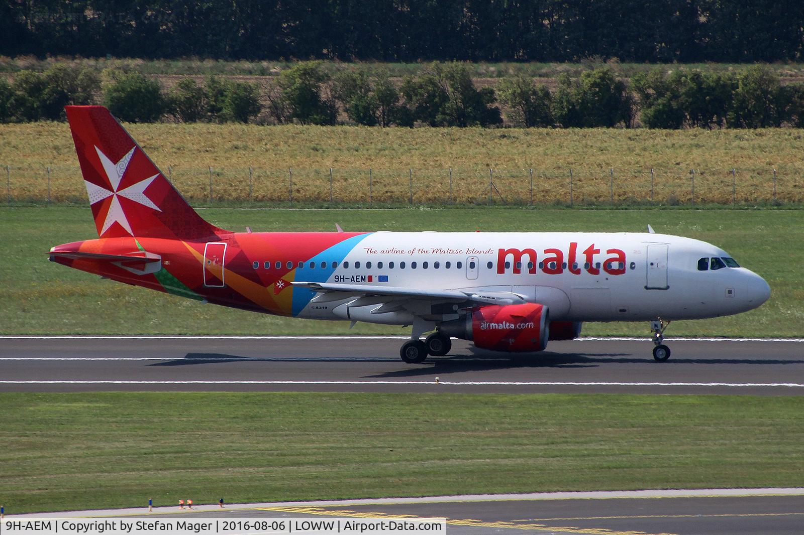9H-AEM, 2005 Airbus A319-111 C/N 2382, Air Malta Airbus A319-100 @VIE