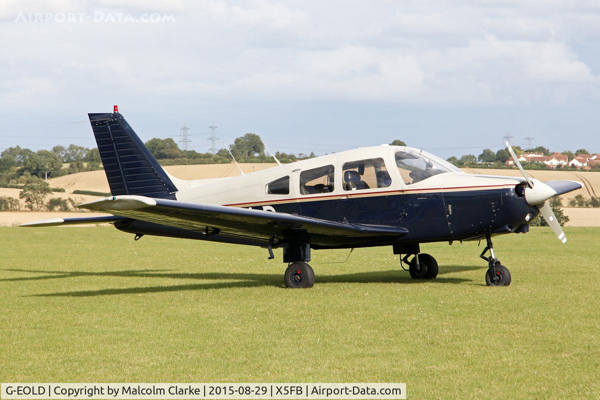 G-EOLD, 1985 Piper PA-28-161 Cherokee Warrior II C/N 28-8516030, Piper PA-28-161 Cherokee Warrior II at Fishburn Airfield, August 29th 2015.