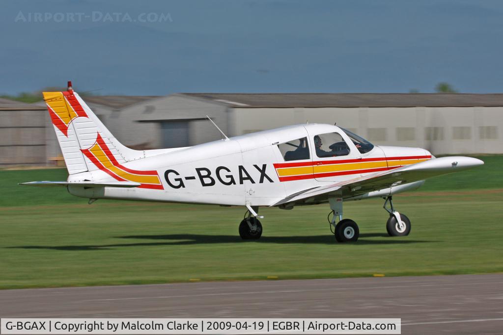 G-BGAX, 1973 Piper PA-28-140 Cherokee C/N 28-7325409, Piper PA-28-140 Cherokee, during the John McClean Aerobatics Trophy meeting,Breighton Airfield, April 19th 2009.