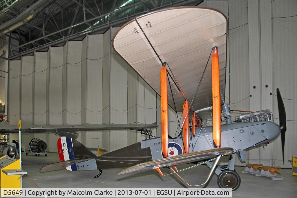 D5649, De Havilland DH-9 C/N Not found D5649, Airco DH-9. At The Imperial War Museum Duxford, July 1st2013.