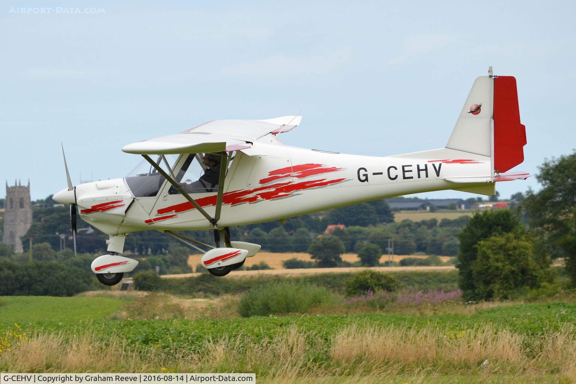 G-CEHV, 2006 Comco Ikarus C42 FB80 C/N 0610-6854, Landing at Northrepps.